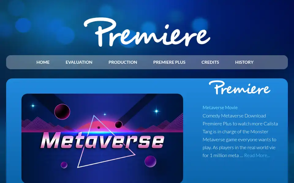 Screenshot of premiereinfo.com
