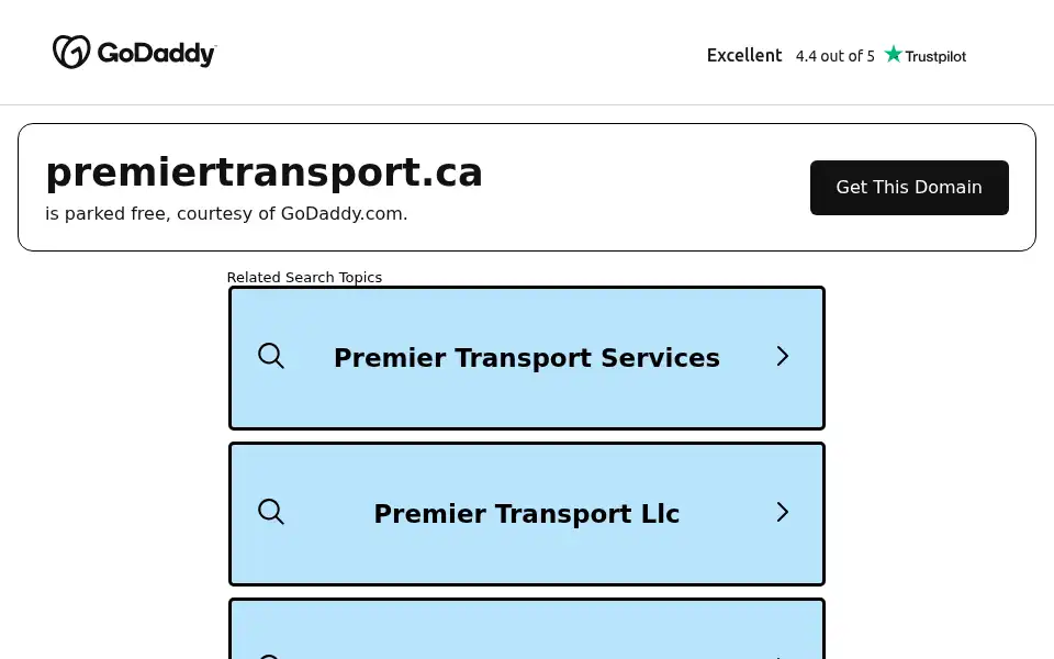 Screenshot of premiertransport.ca