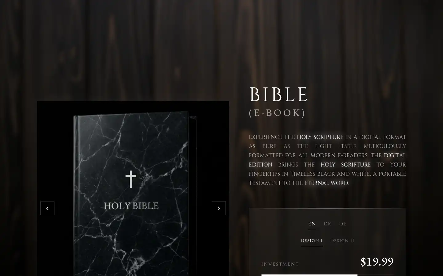 Screenshot of premiumblackbible.com