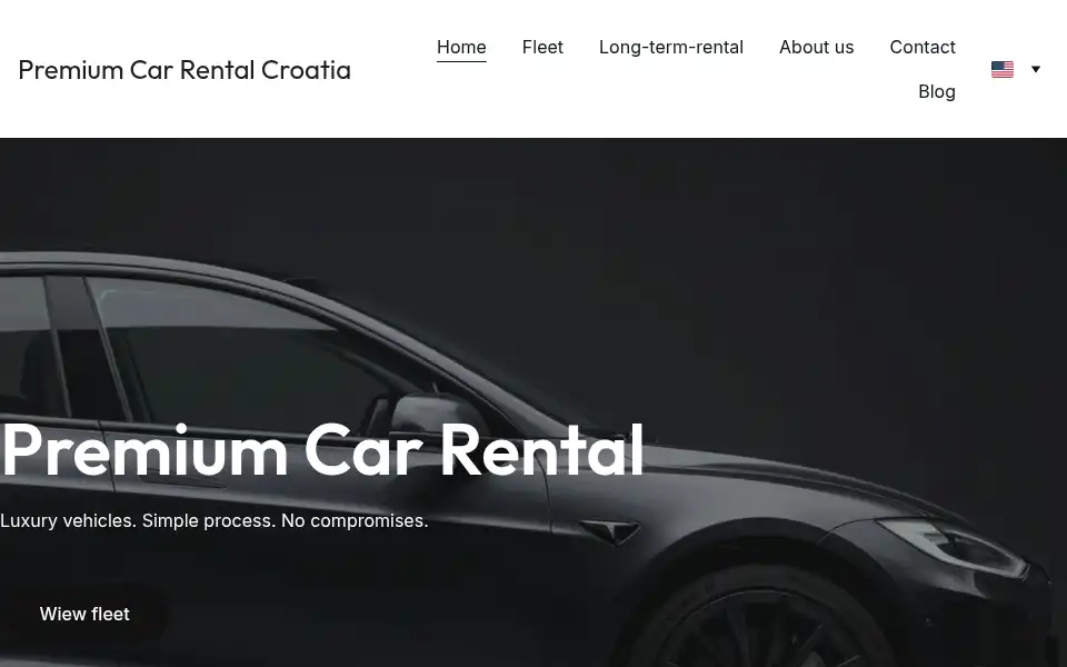 Screenshot of premiumcarrentalcroatia.eu