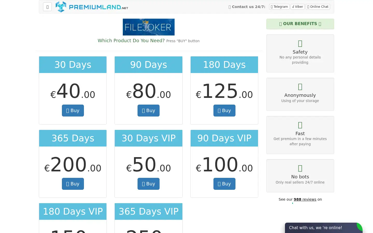 Screenshot of premiumland.net