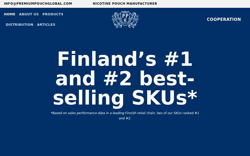 Screenshot of premiumpouchglobal.com