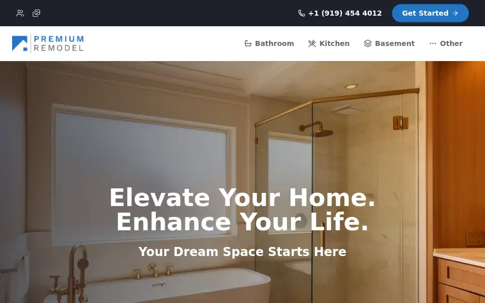 Screenshot of premiumremodel.com