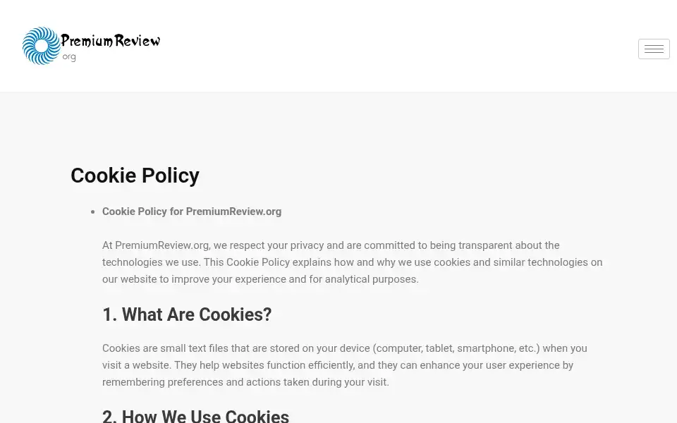 Screenshot of premiumreview.org