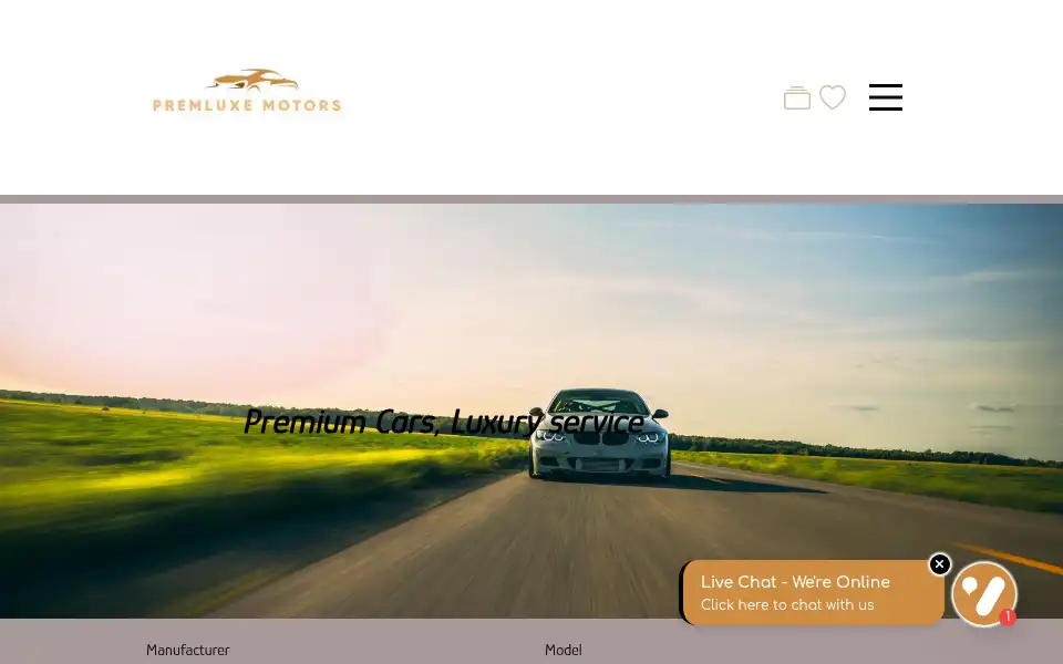 Screenshot of premluxemotors.co.uk