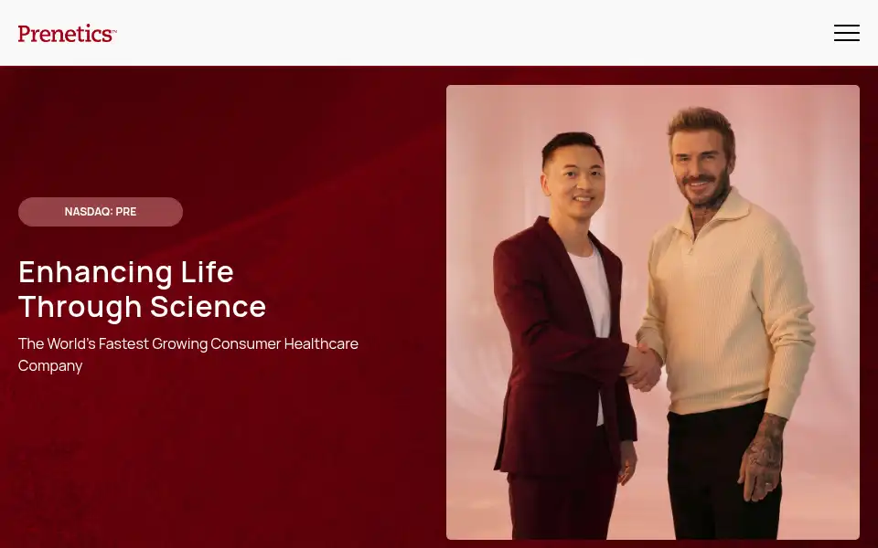Screenshot of prenetics.com
