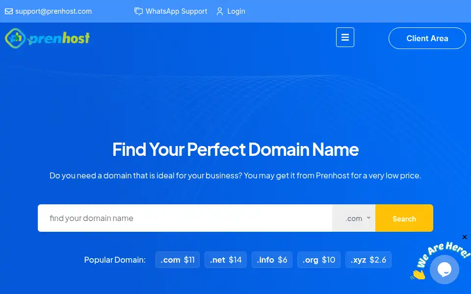 Screenshot of prenhost.com