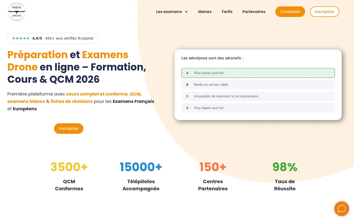 Screenshot of prepa-drone.fr
