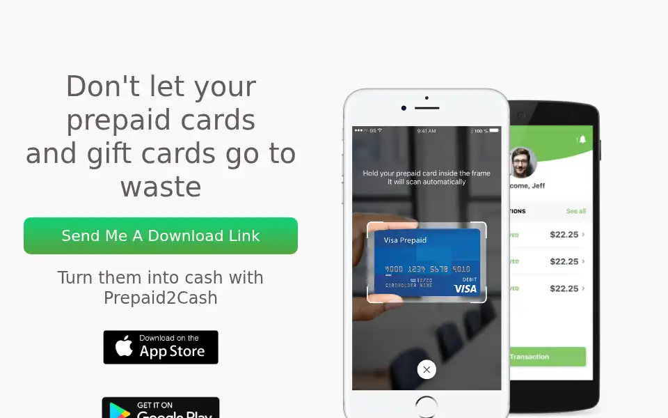 Screenshot of prepaid2cash.com
