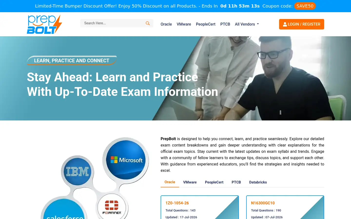 Screenshot of prepbolt.com