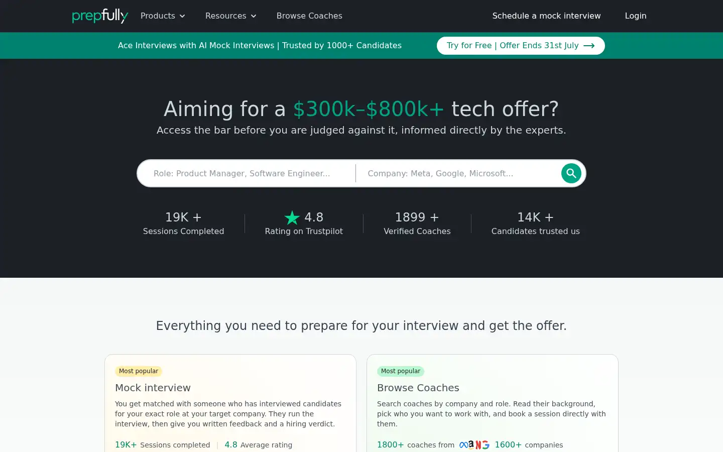 Screenshot of prepfully.com