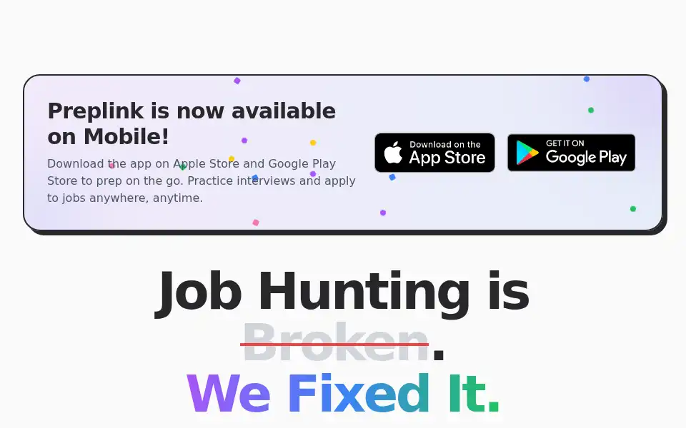 Screenshot of preplink.ai