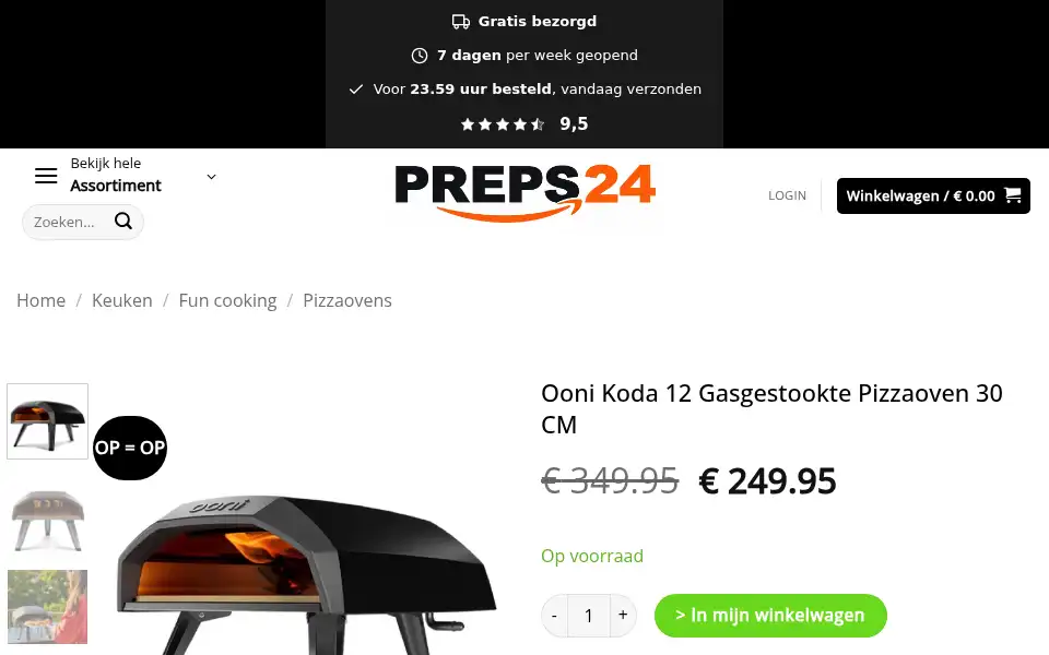 Screenshot of preps24.com