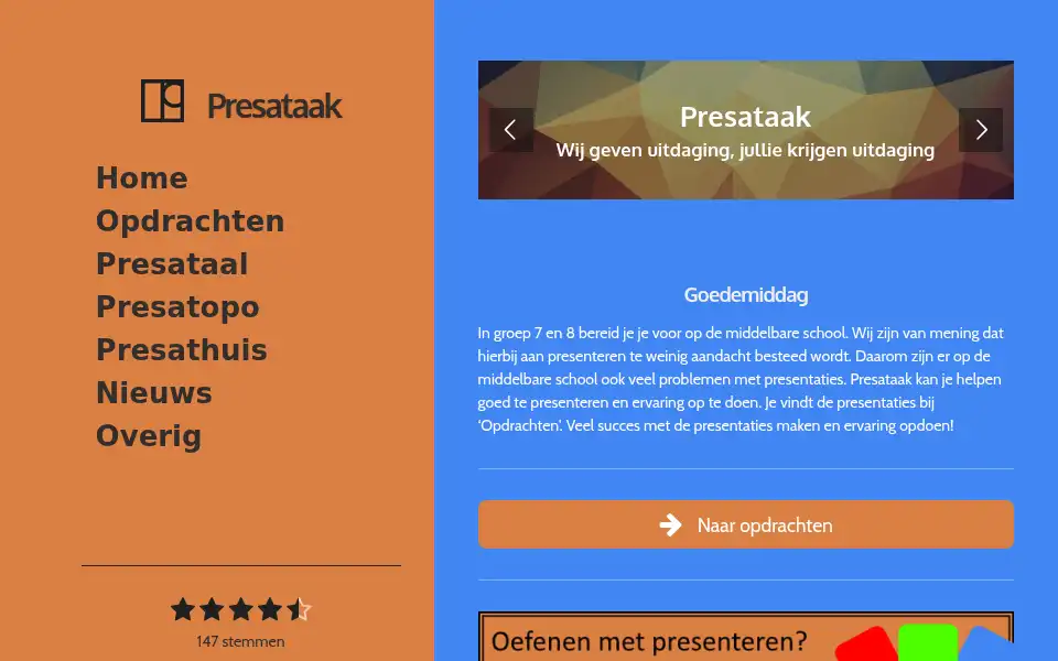Screenshot of presataak.jouwweb.nl
