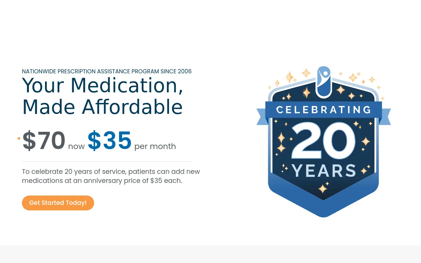 Screenshot of prescriptionhope.com