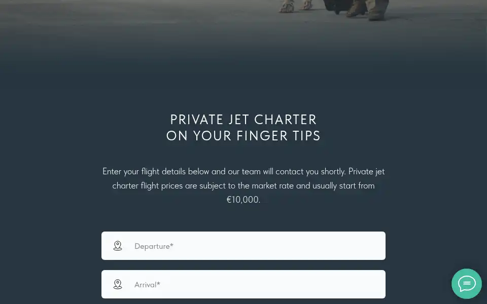 Screenshot of presidentjet.com