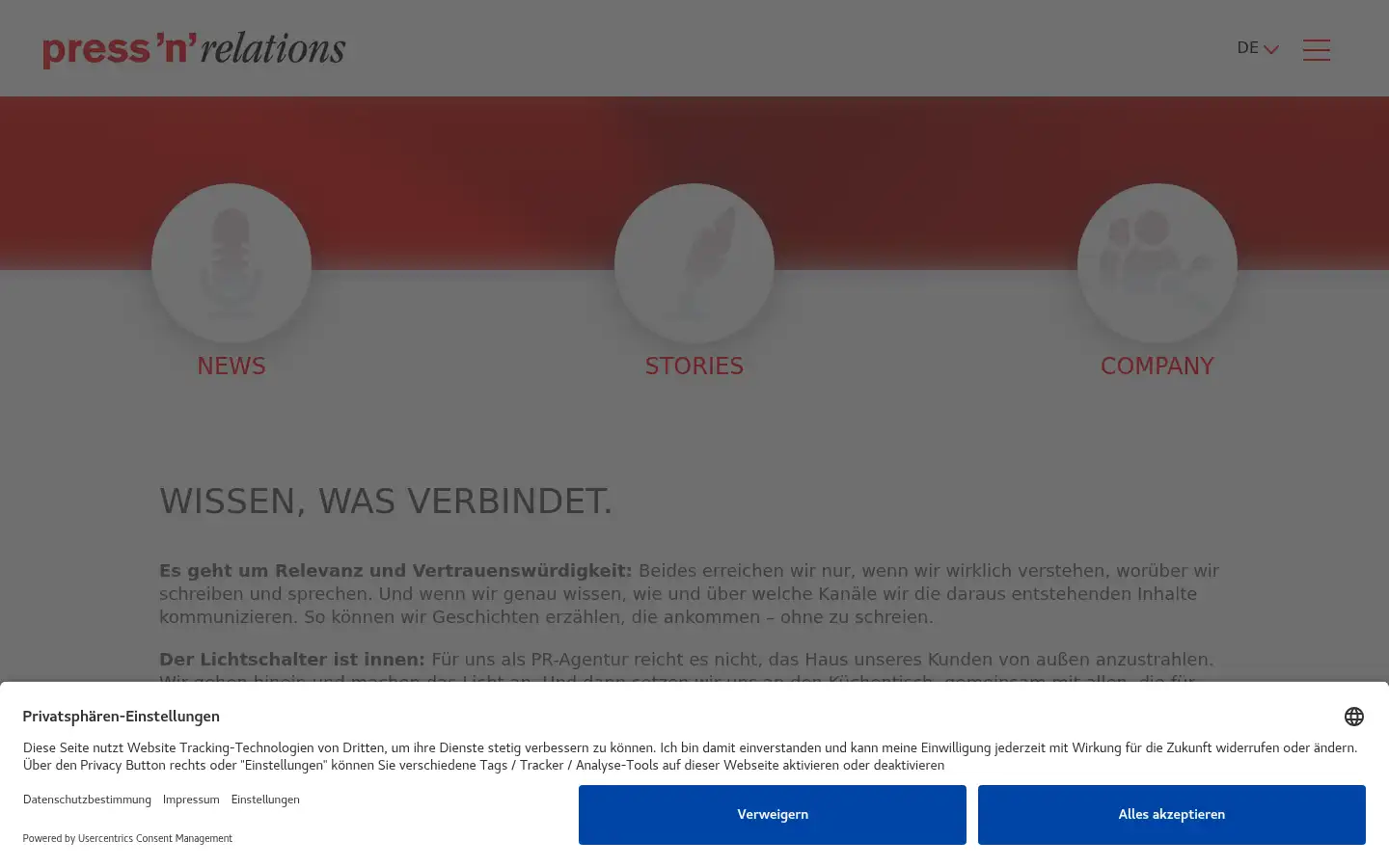 Screenshot of press-n-relations.com