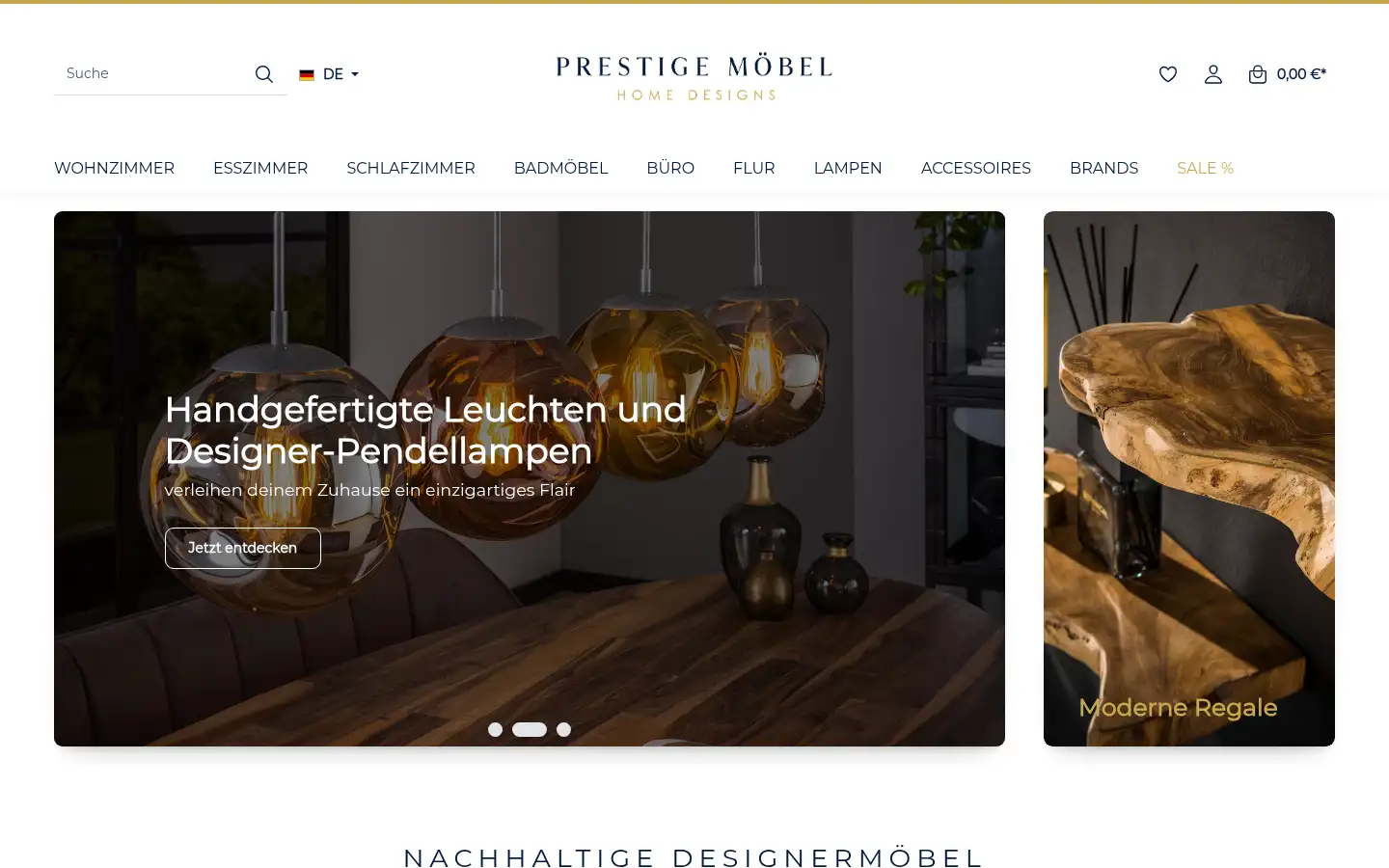 Screenshot of prestige-moebel.de
