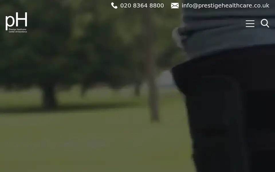 Screenshot of prestigehealthcare.co.uk