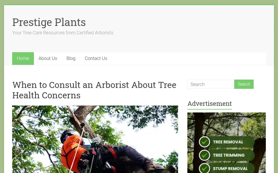 Screenshot of prestigeplants.co.uk