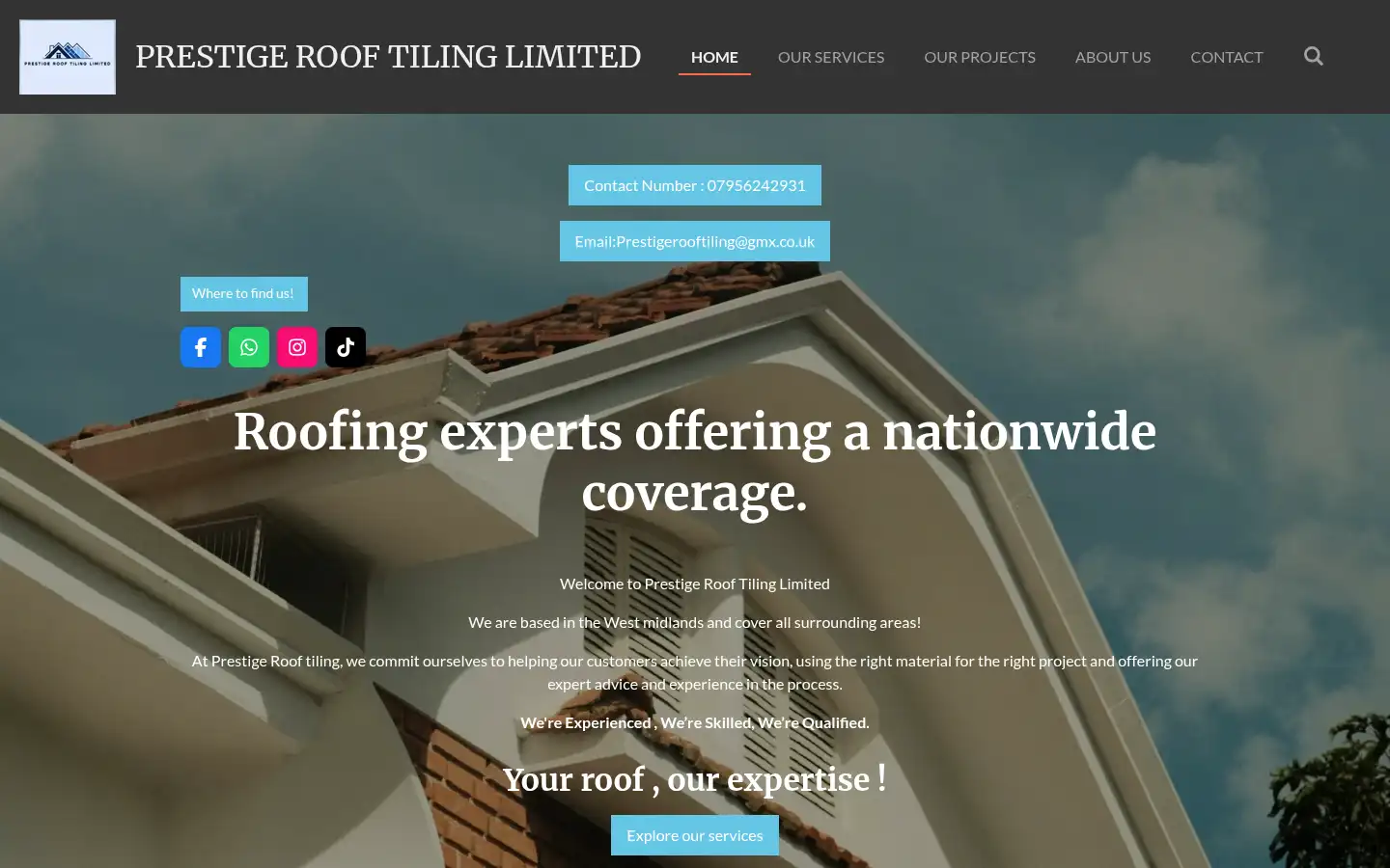 Screenshot of prestigerooftilinglimited.co.uk