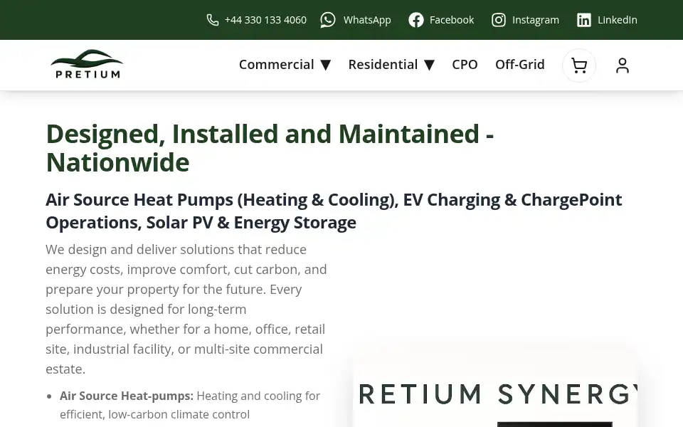 Screenshot of pretiumevcharging.co.uk