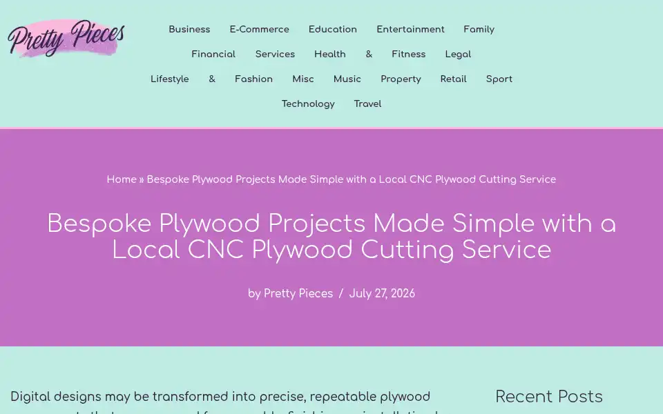 Screenshot of pretty-pieces.co.uk