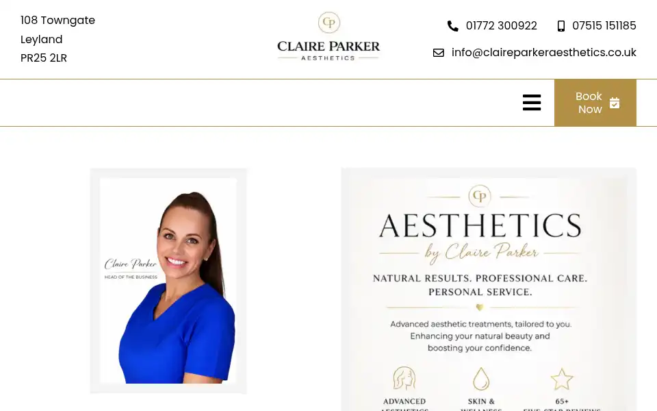 Screenshot of prettyfaceaesthetics.co.uk