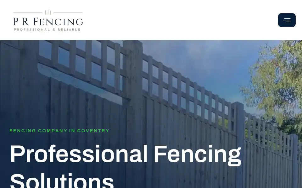 Screenshot of prfencing.co.uk
