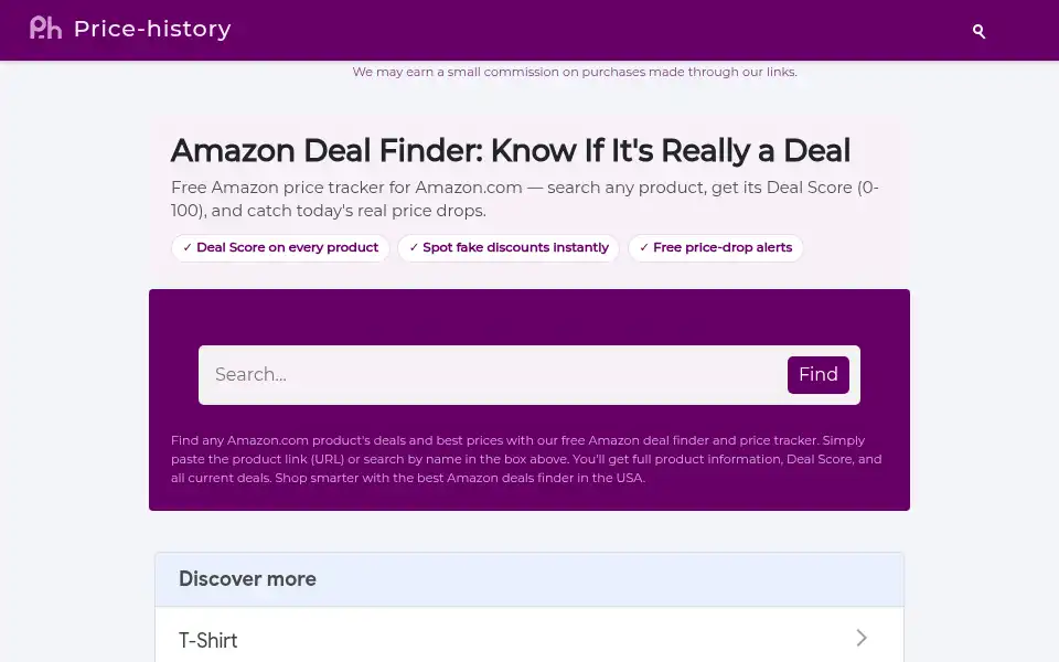 Screenshot of price-history.com