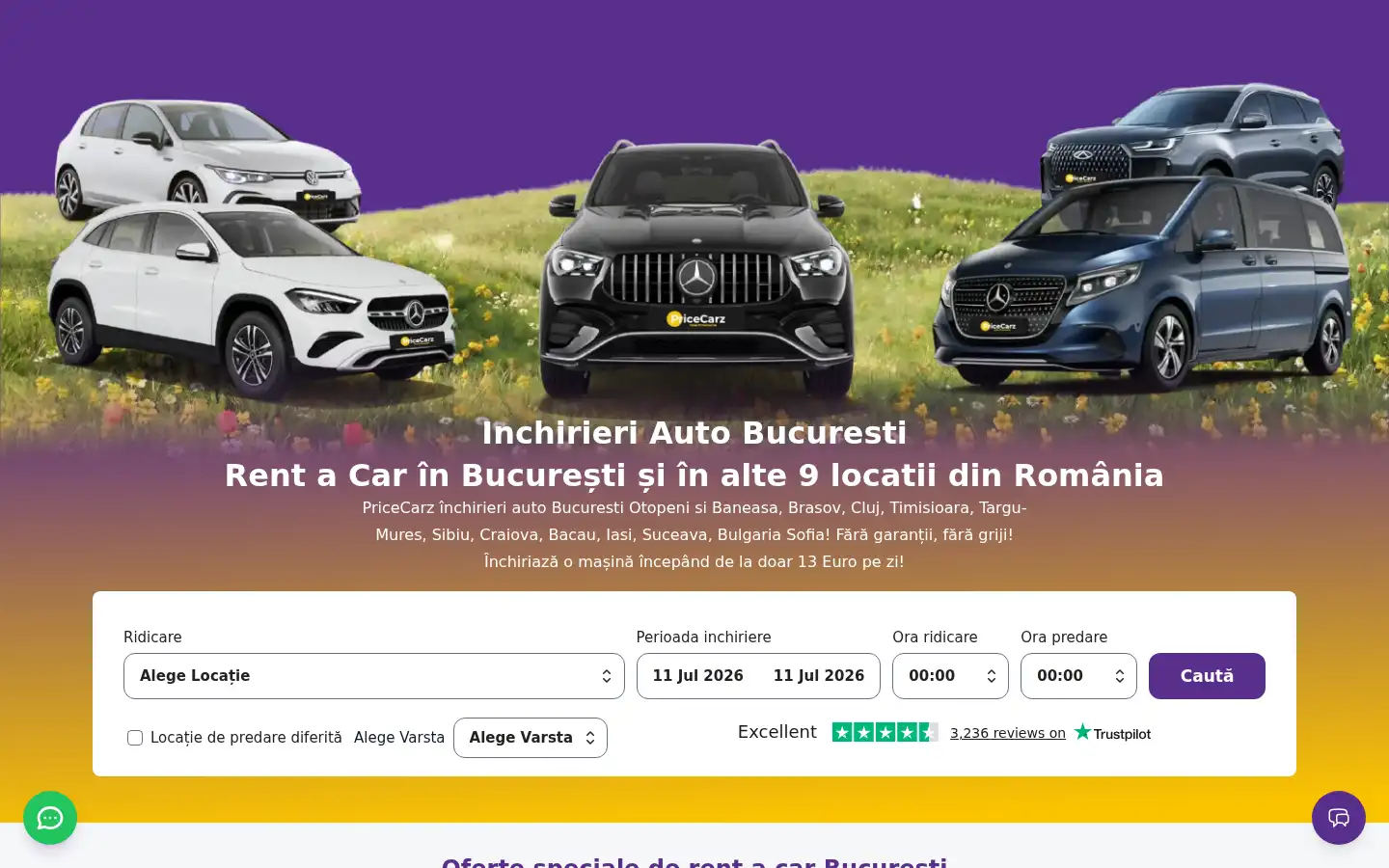 Screenshot of pricecarz.ro