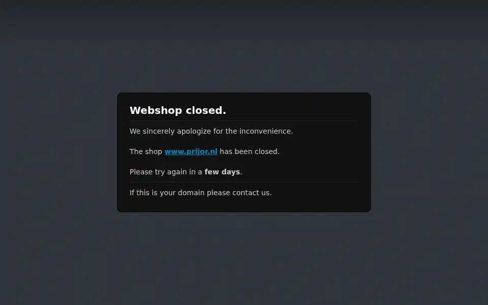 Screenshot of prijor.nl