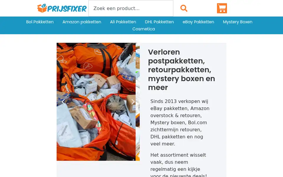 Screenshot of prijsfixer.nl