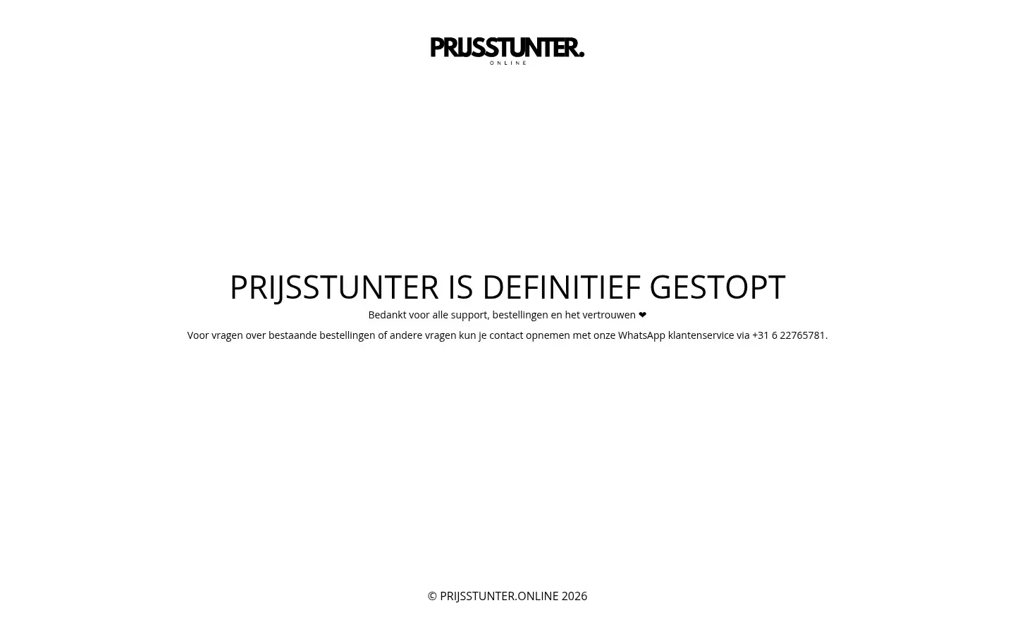 Screenshot of prijsstunter.online