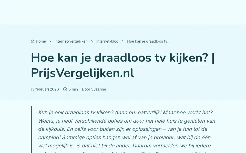 Screenshot of prijsvergelijken.nl