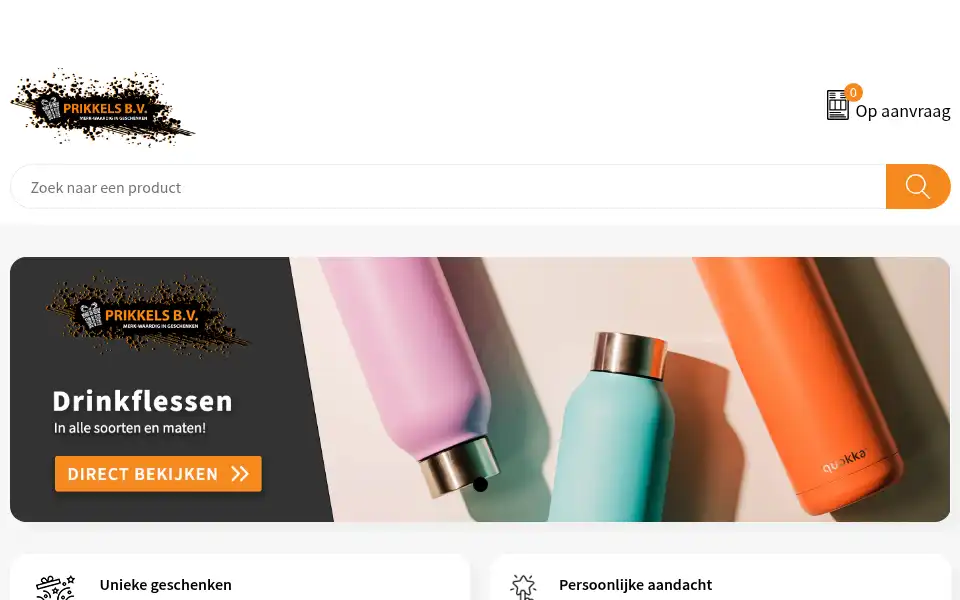 Screenshot of prikkelsbv.nl