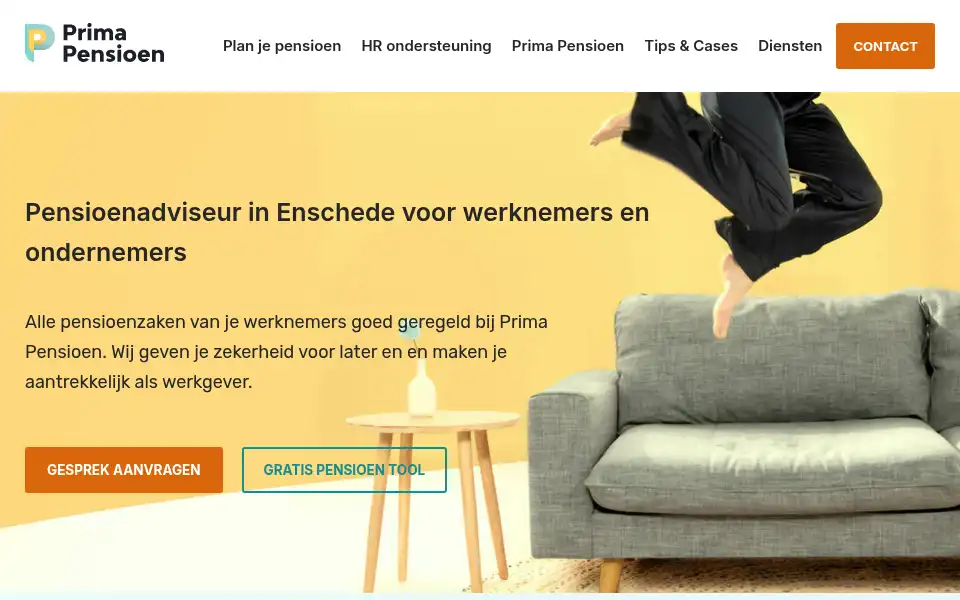 Screenshot of prima-pensioen.nl