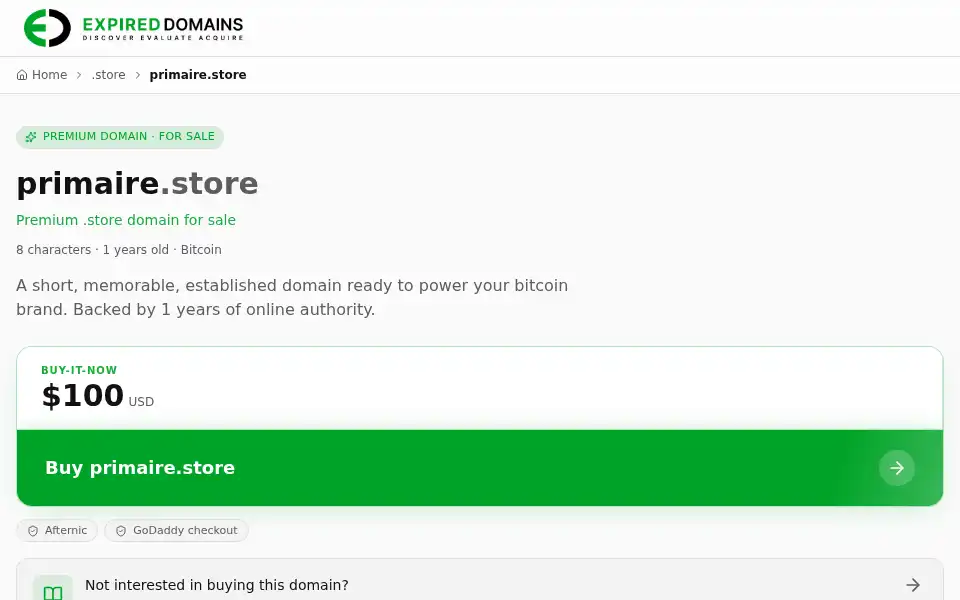 Screenshot of primaire.store