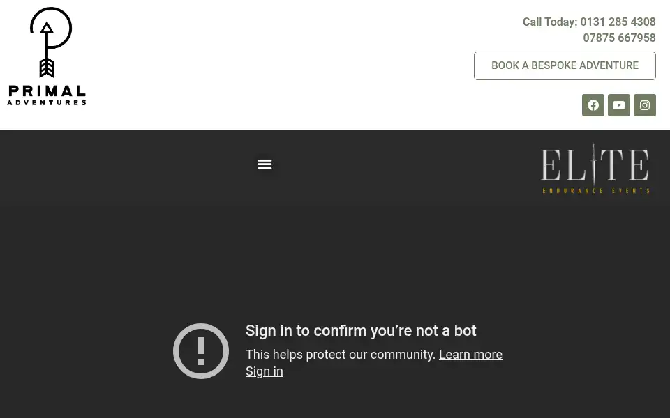 Screenshot of primal-adventures.com