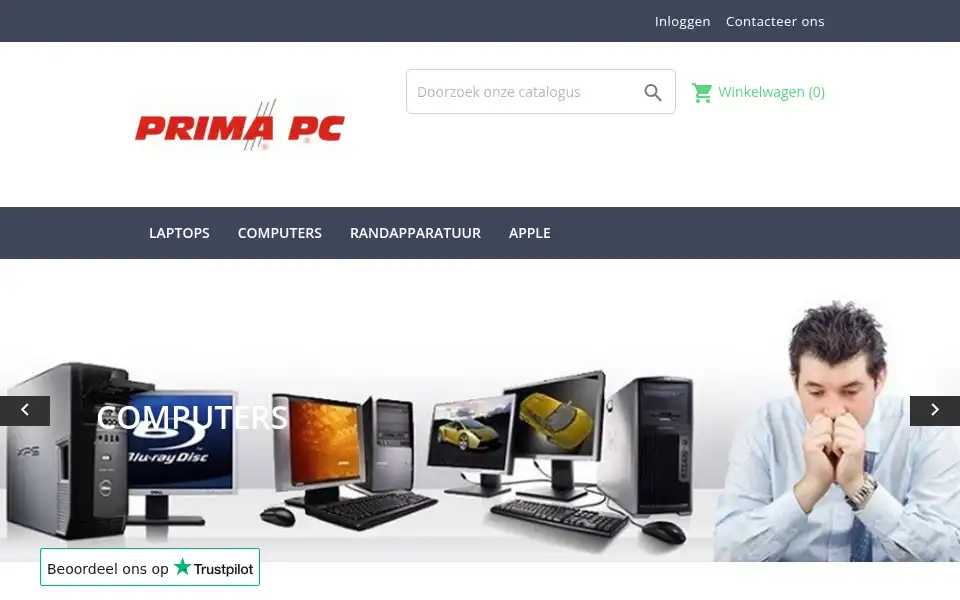 Screenshot of primapc.nl