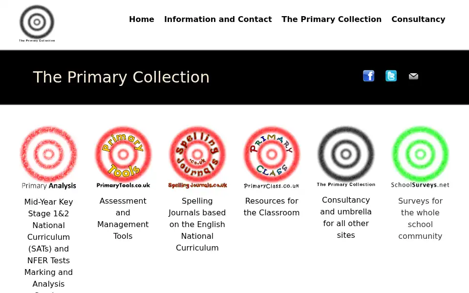 Screenshot of primarycollection.co.uk