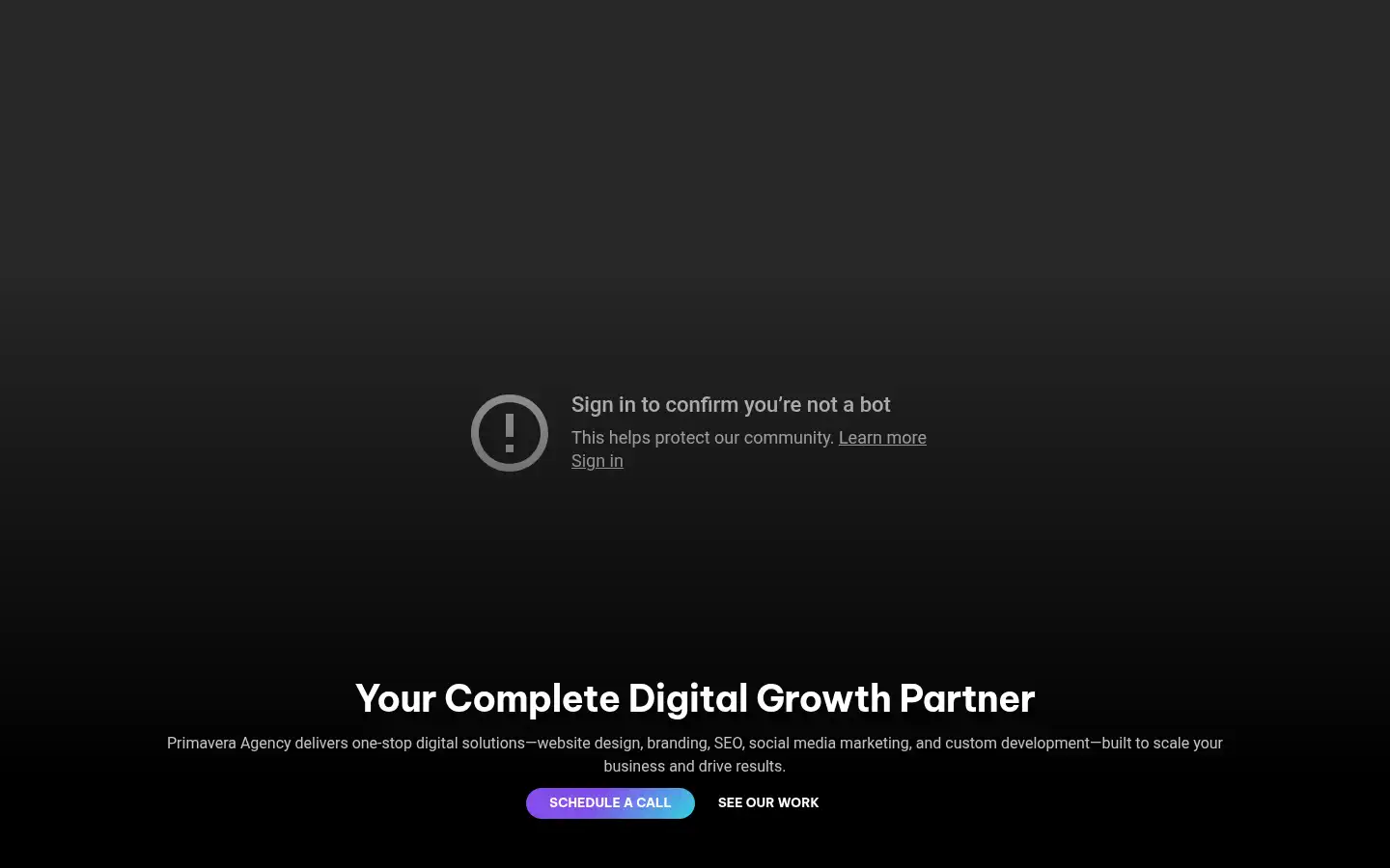 Screenshot of primaverallc.com