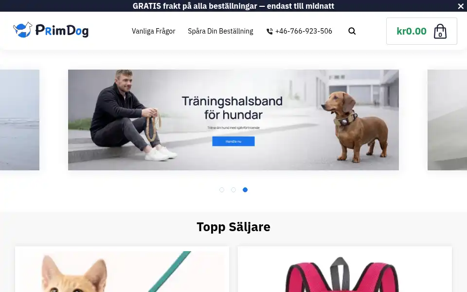 Screenshot of primdog.se
