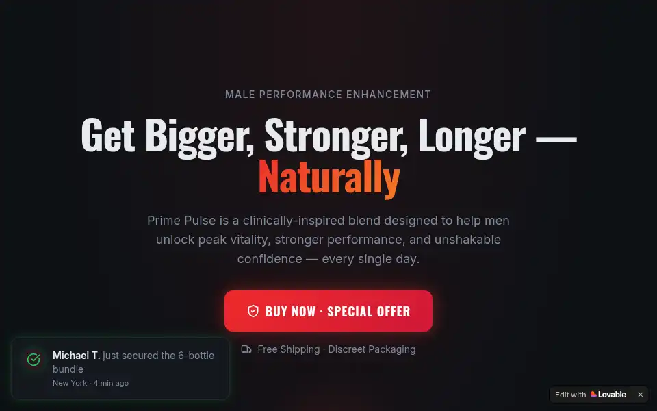 Screenshot of prime-pulse-com.lovable.app