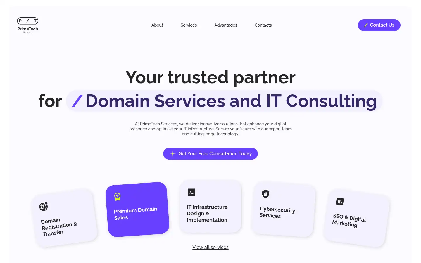 Screenshot of prime-tech.ltd