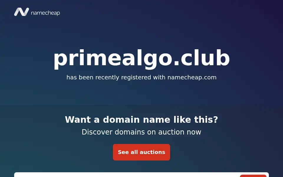 Screenshot of primealgo.club