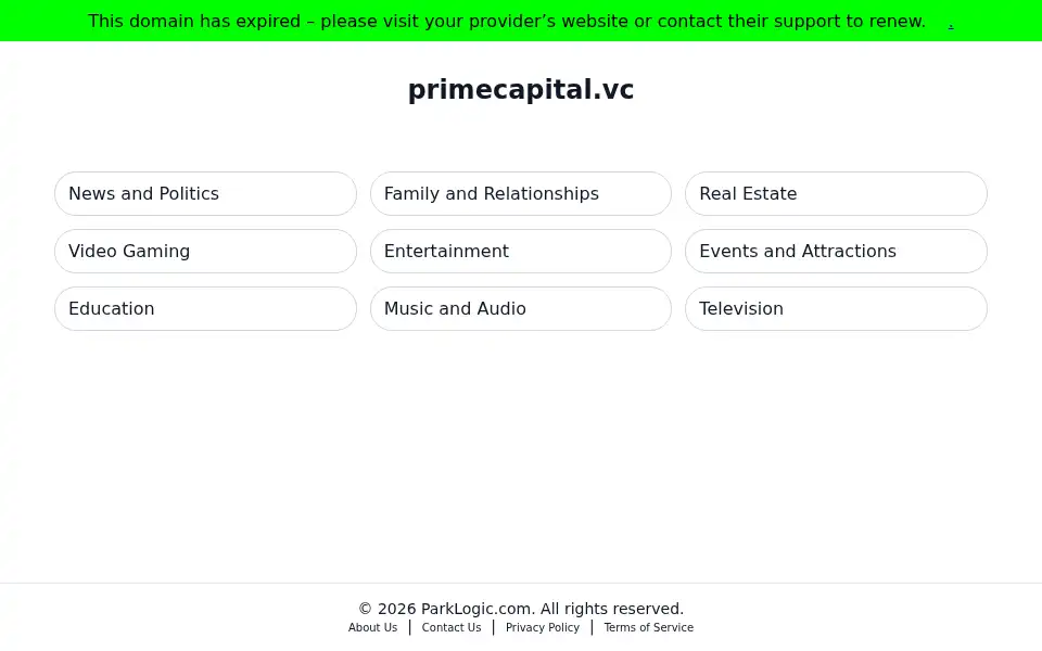 Screenshot of primecapital.vc