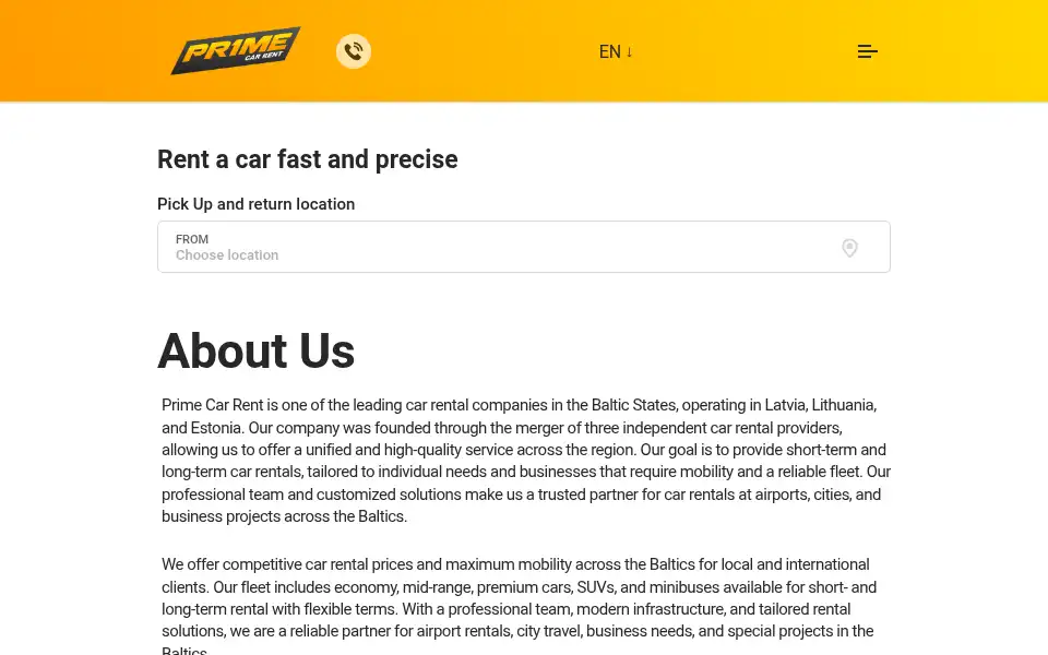 Screenshot of primecarrent.com