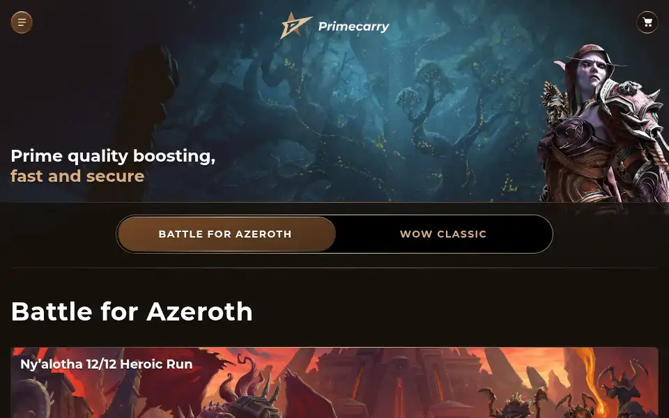 Screenshot of primecarry.com