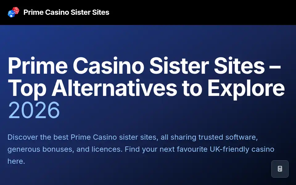 Screenshot of primecasinosistersites.com